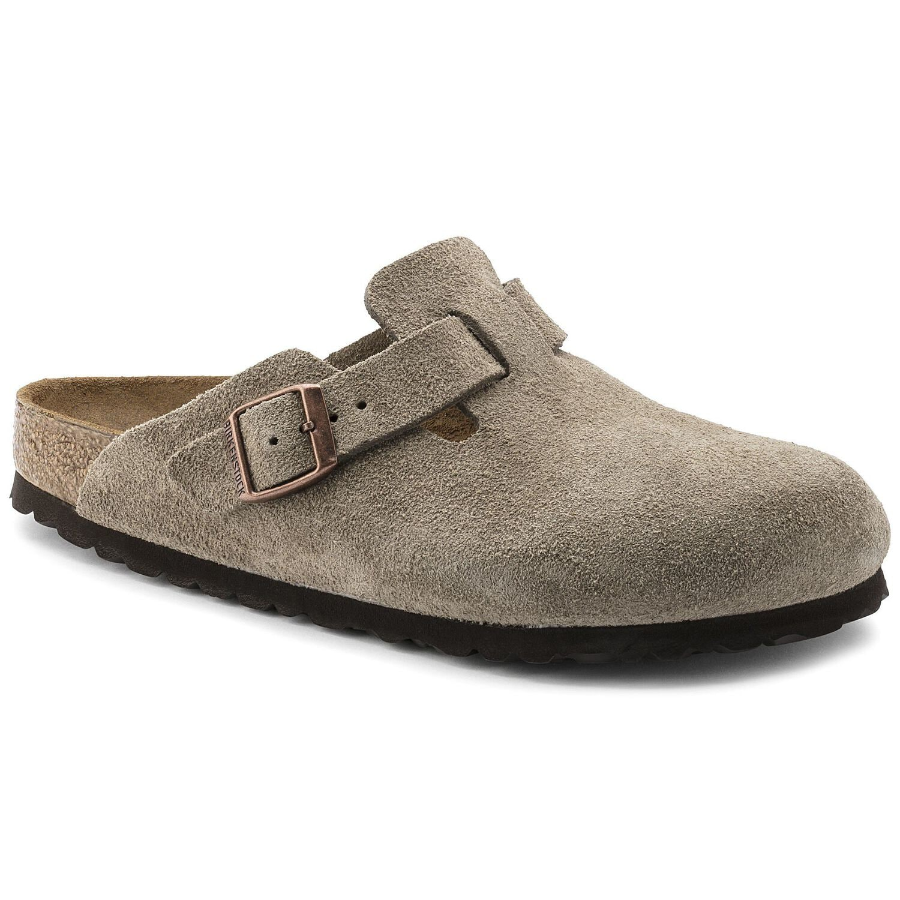 BIRKENSTOCK Boston Suede Leather Taupe