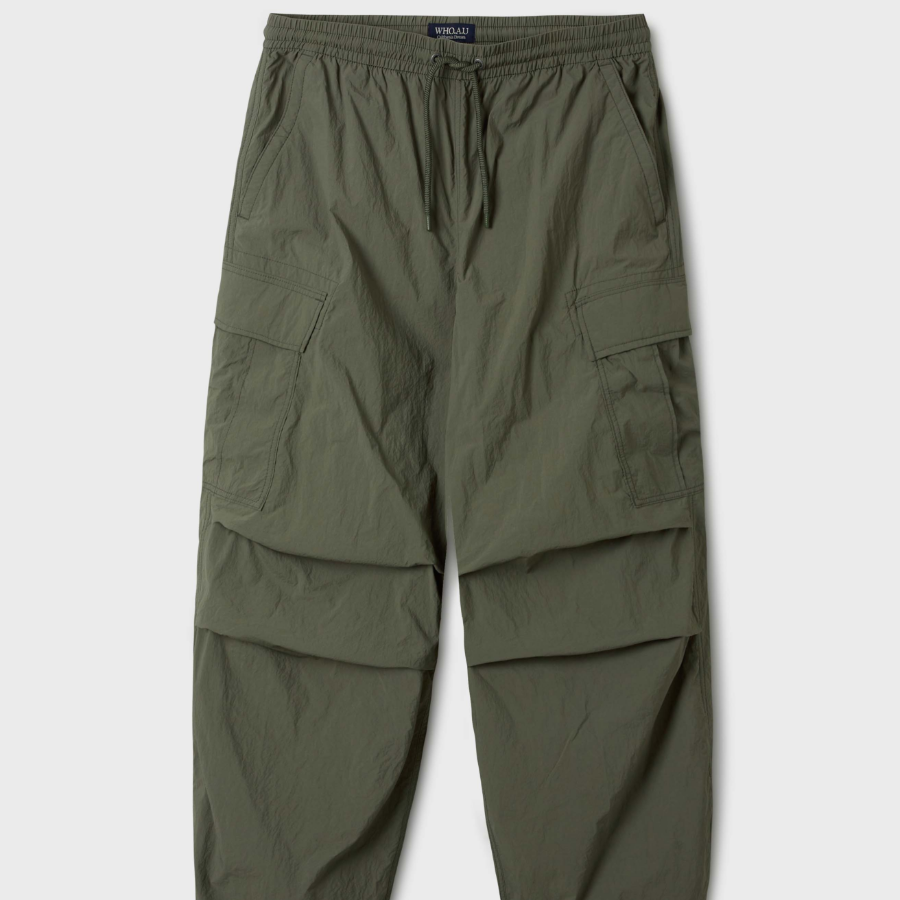 WHO.A.U Wide Nylon Cargo Pants (U)