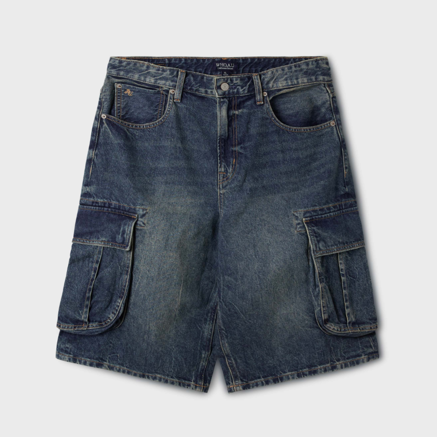 WHO.A.U Bermuda Cargo Denim Shorts (U)