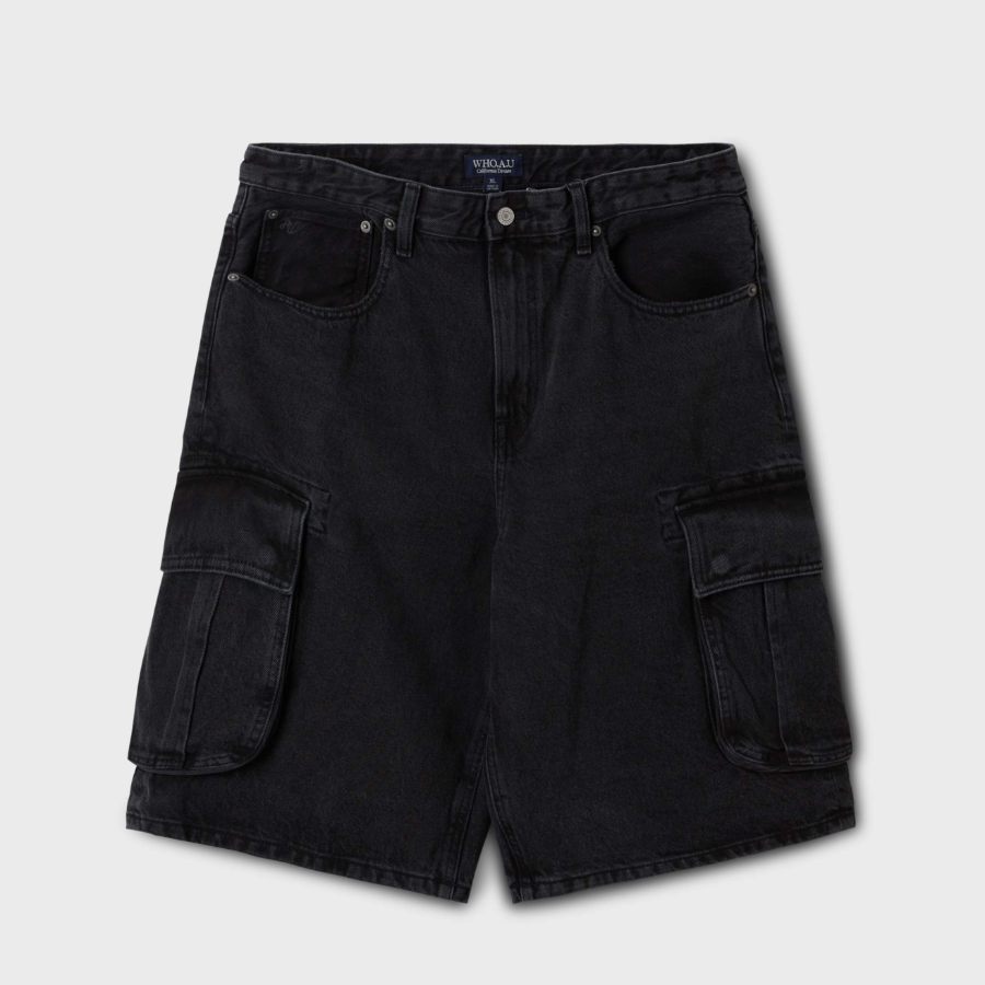WHO.A.U Bermuda Cargo Denim Shorts (U)