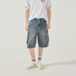 WHO.A.U Bermuda Cargo Denim Shorts (U)