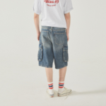 WHO.A.U Bermuda Cargo Denim Shorts (U)