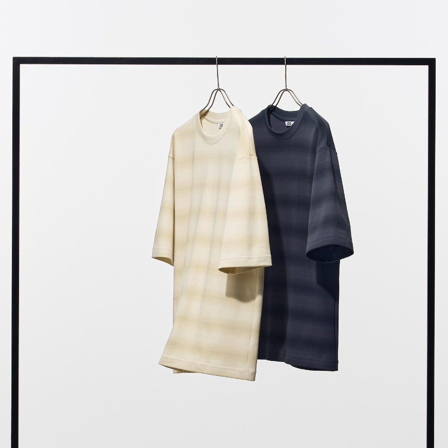 Uniqlo – AIRism Cotton Oversized Striped Short Sleeve T-Shirt