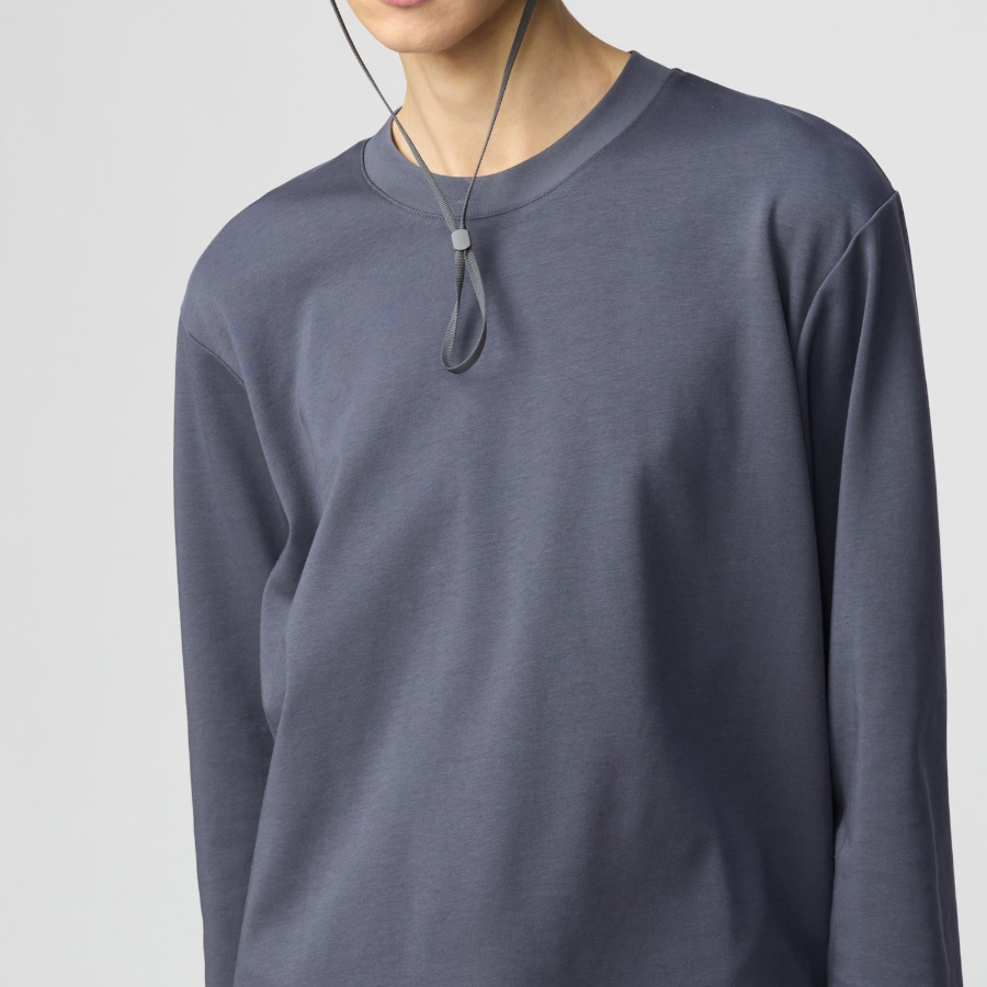 Uniqlo – AIRism Cotton Crew Neck Long Sleeve T-Shirt