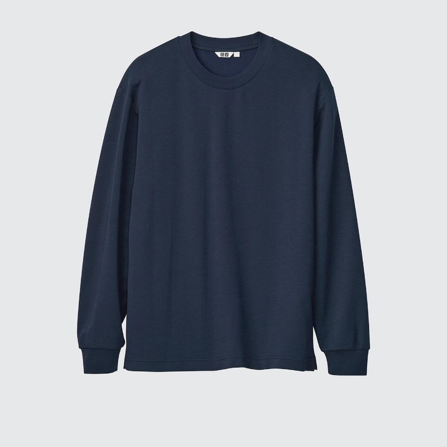 Uniqlo – AIRism Cotton Crew Neck Long Sleeve T-Shirt