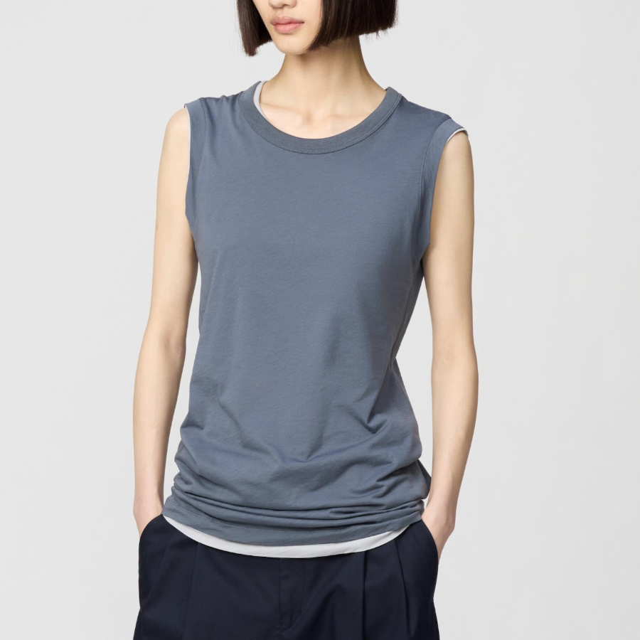 Uniqlo – майка SUPIMA COTTON Sheer Long Tank (Sleeveless)