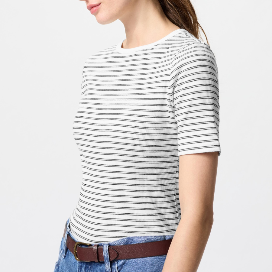 Uniqlo – футболка Rib Boat Neck T Stripe