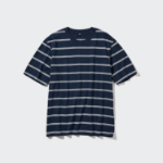 Uniqlo Slub Cotton Striped Crew Neck T-Shirt