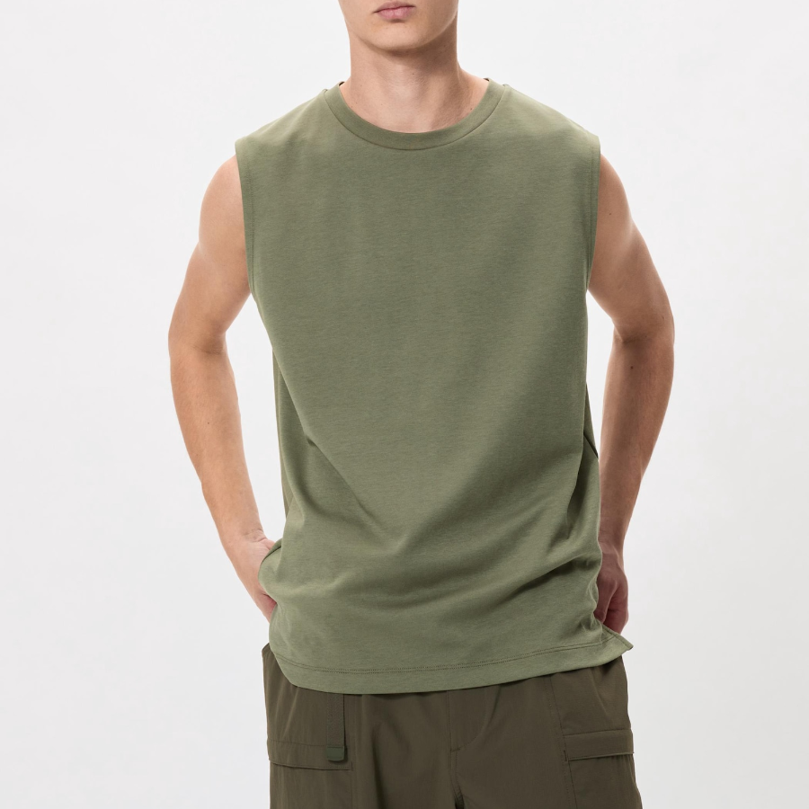 Uniqlo AIRism Cotton Sleeveless T-Shirt