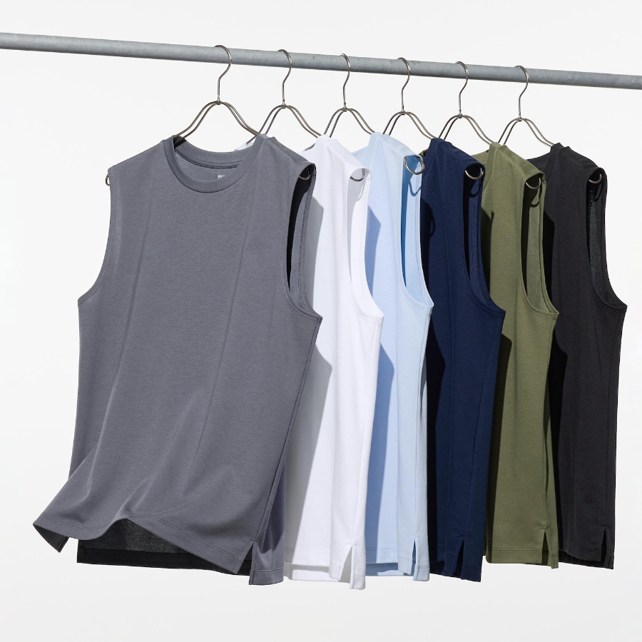 Uniqlo AIRism Cotton Sleeveless T-Shirt