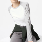 UNIQLO – лонгслив Soft Rib Color Block Crew Neck T-shirt