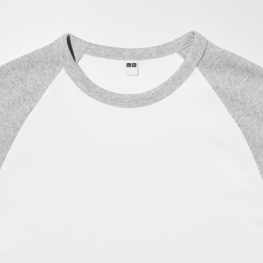UNIQLO – лонгслив Soft Rib Color Block Crew Neck T-shirt