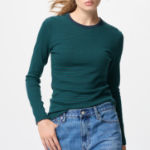 UNIQLO – лонгслив Soft Rib Striped Long Sleeve T-shirt