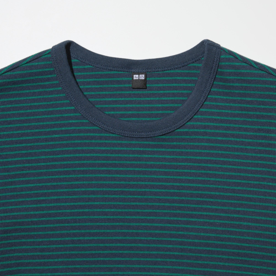UNIQLO – лонгслив Soft Rib Striped Long Sleeve T-shirt