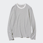 UNIQLO – лонгслив Soft Rib Striped Long Sleeve T-shirt