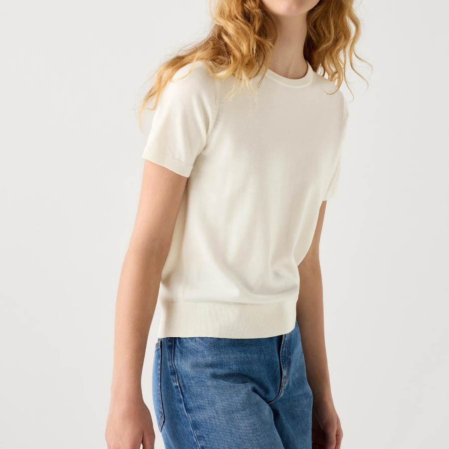 UNIQLO – свитер Merino Crew Neck Short Sleeve Sweater
