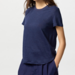 UNIQLO – футболка Linen Blend Crew Neck Short Sleeve T-shirt