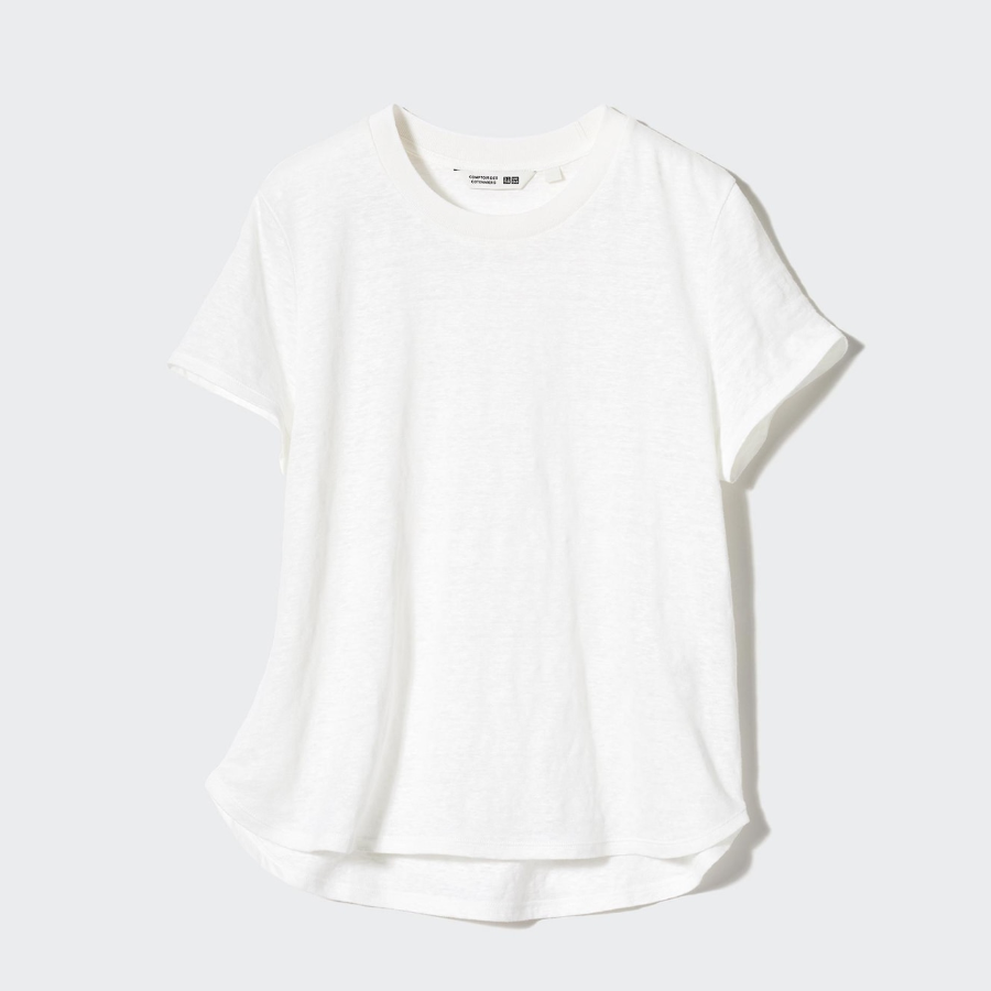 UNIQLO – футболка Linen Blend Crew Neck Short Sleeve T-shirt