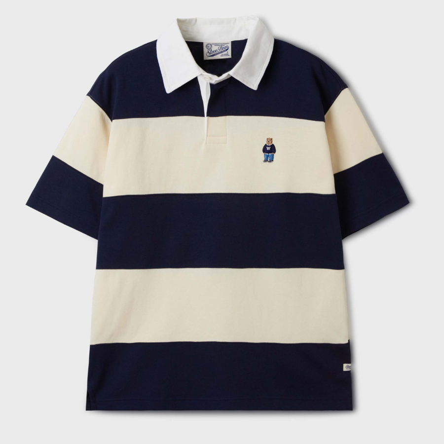 WHO.A.U – футболка Steve Colorblock Collar T-Shirt