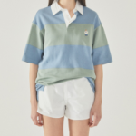 WHO.A.U – футболка Steve Colorblock Collar T-Shirt