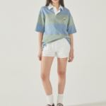 WHO.A.U – футболка Steve Colorblock Collar T-Shirt