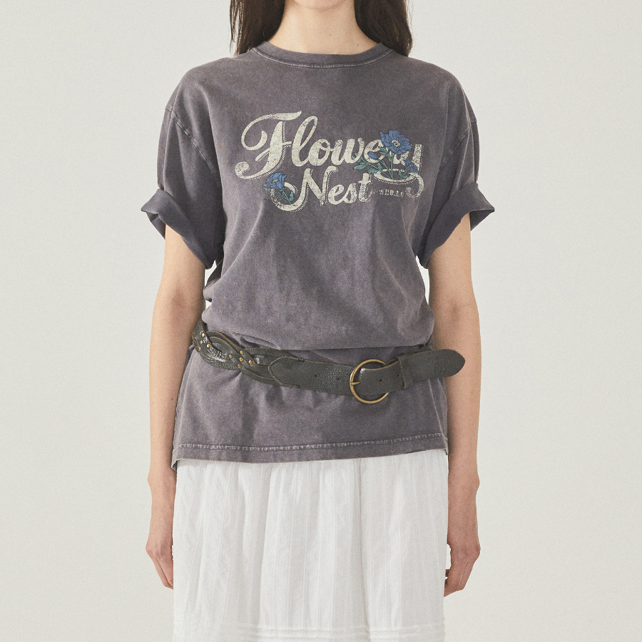 WHO.A.U – футболка Flower Dyed Overfit T-shirt