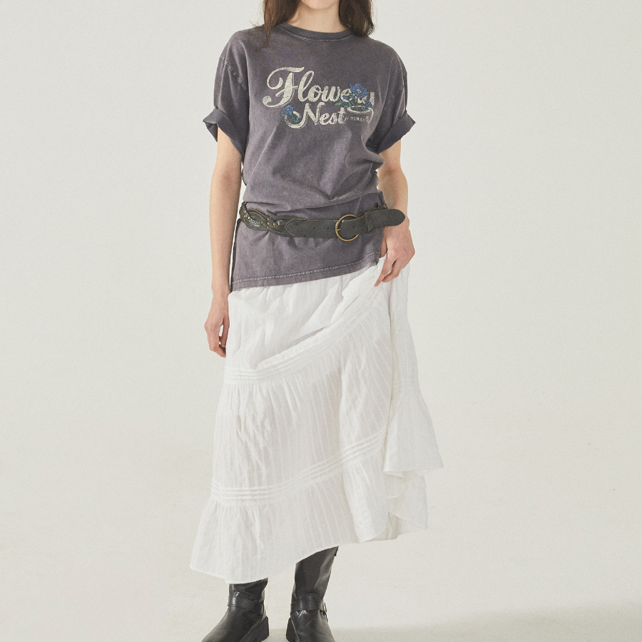 WHO.A.U – футболка Flower Dyed Overfit T-shirt