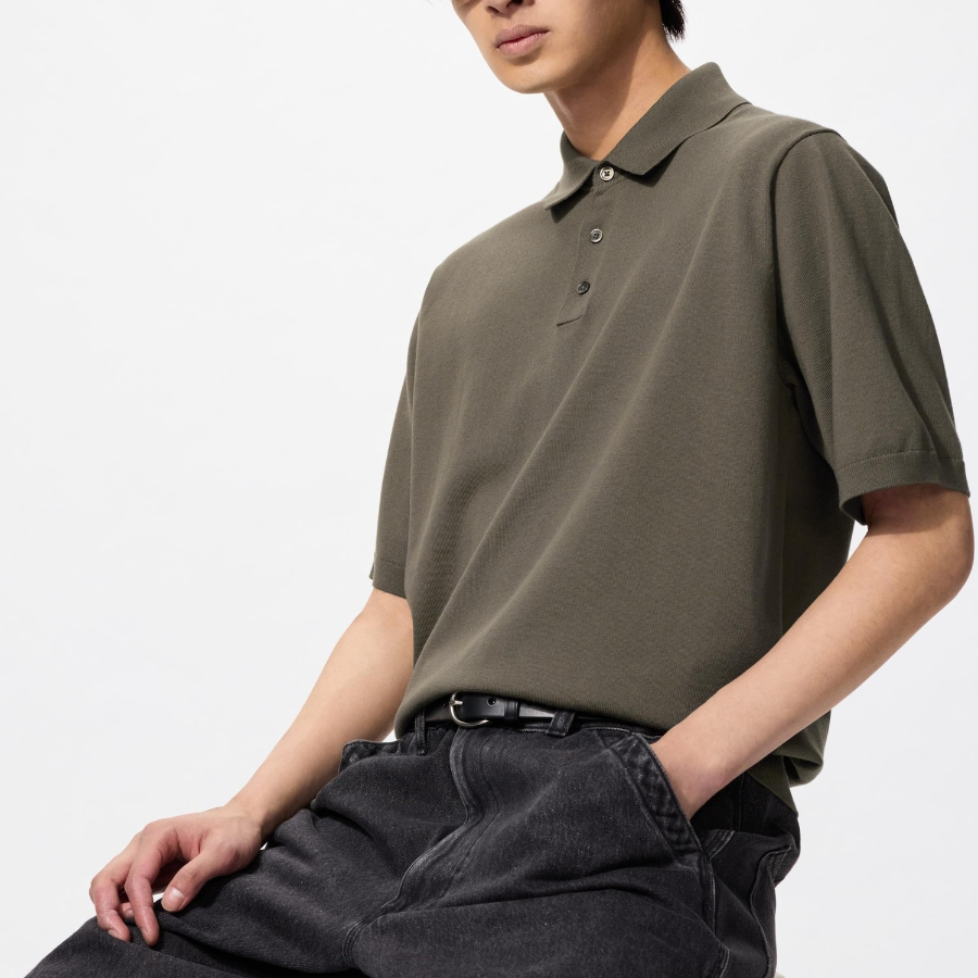 Uniqlo Washable Knit Polo Sweater (Short Sleeve)