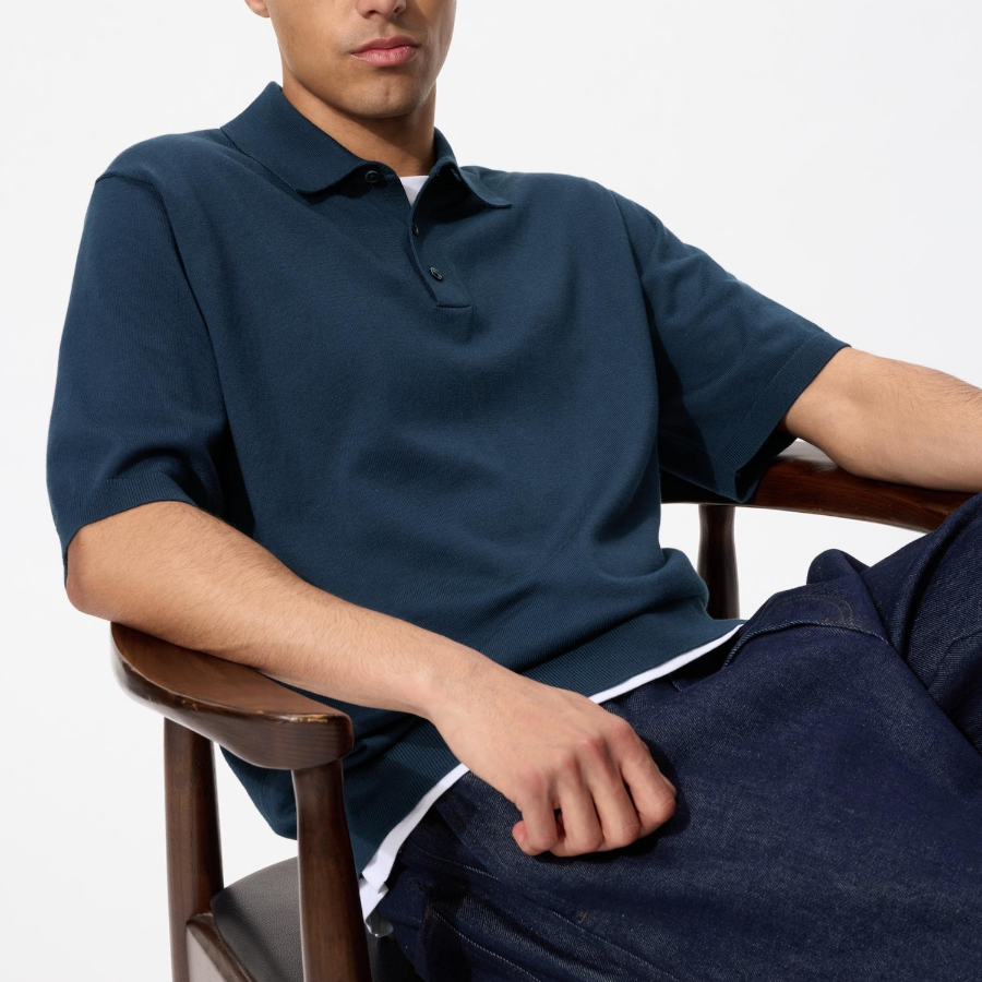Uniqlo Washable Knit Polo Sweater (Short Sleeve)
