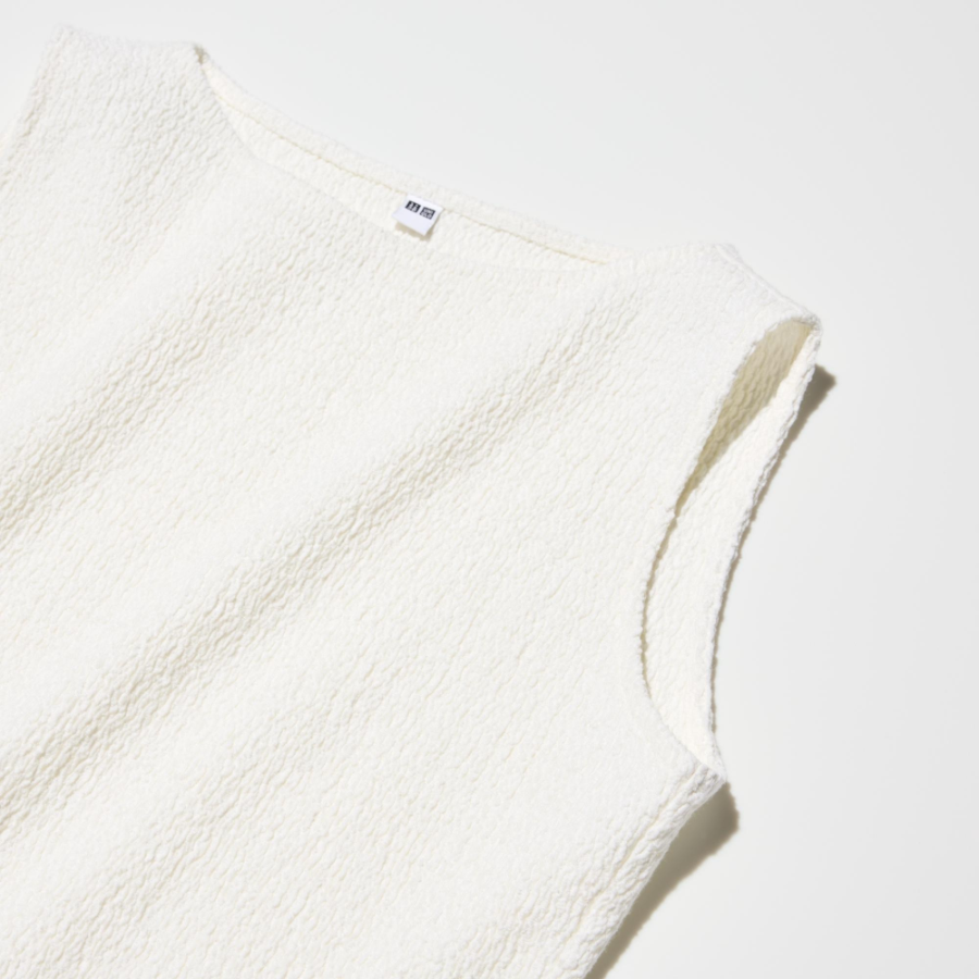 UNIQLO – футболка Shirring Boat Neck T-Shirt (Sleeveless)