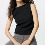 UNIQLO – футболка Shirring Boat Neck T-Shirt (Sleeveless)