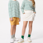 Детская футболка KIDS AIRism Cotton Crew Neck T (Long Sleeve) Border