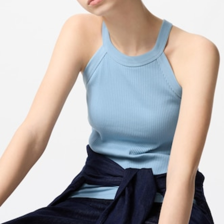UNIQLO – топ с открытой спиной Rib Bra Top (Halter Neck)