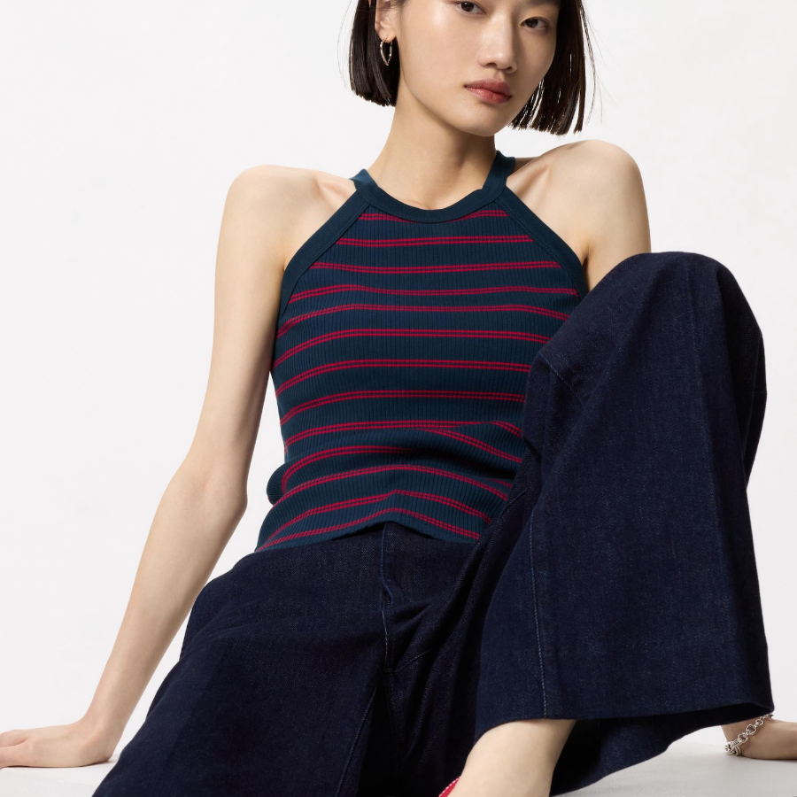 UNIQLO – топ Halter Neck Bra Tank Top (Stripe)