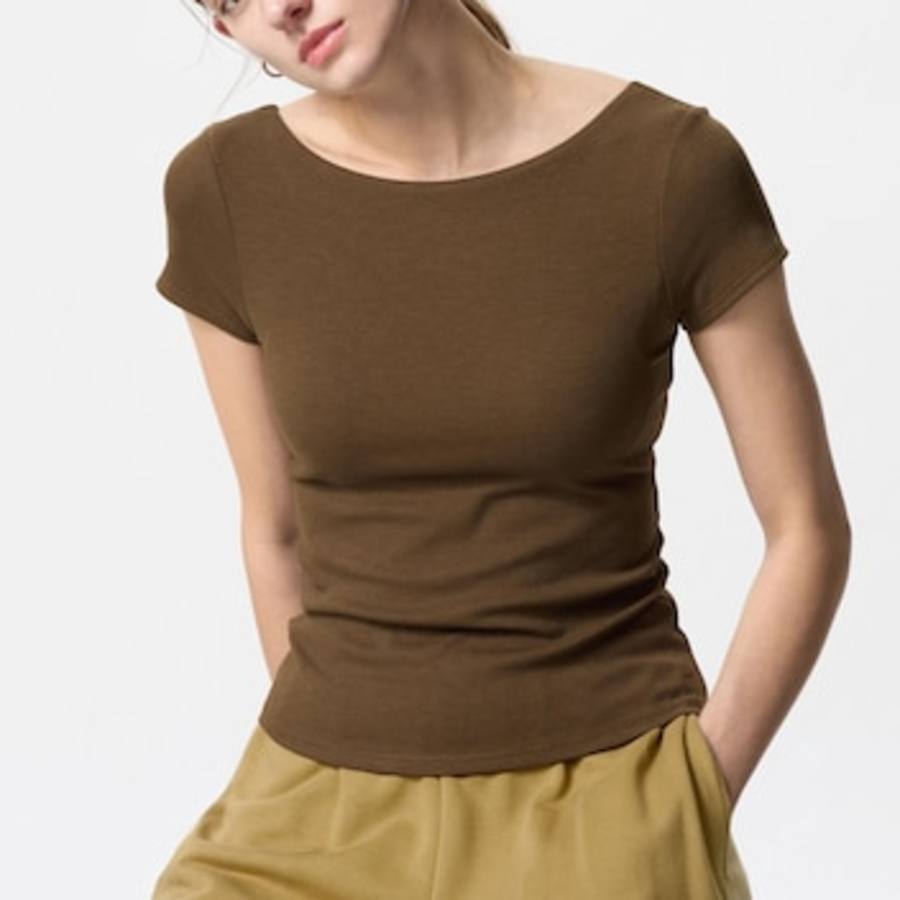 UNIQLO – топ AIRism Cotton Low Back Bra T-Shirt