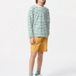 Детская футболка KIDS AIRism Cotton Crew Neck T (Long Sleeve) Border