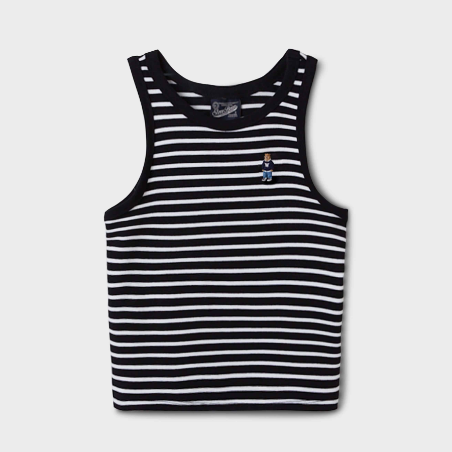 WHO.A.U – топ Steve Ribbed Stripe Sleeveless [B]