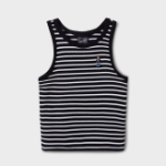 WHO.A.U – топ Steve Ribbed Stripe Sleeveless [B]