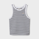 WHO.A.U – топ Steve Ribbed Stripe Sleeveless [B]