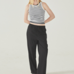 WHO.A.U – топ Steve Ribbed Stripe Sleeveless [B]