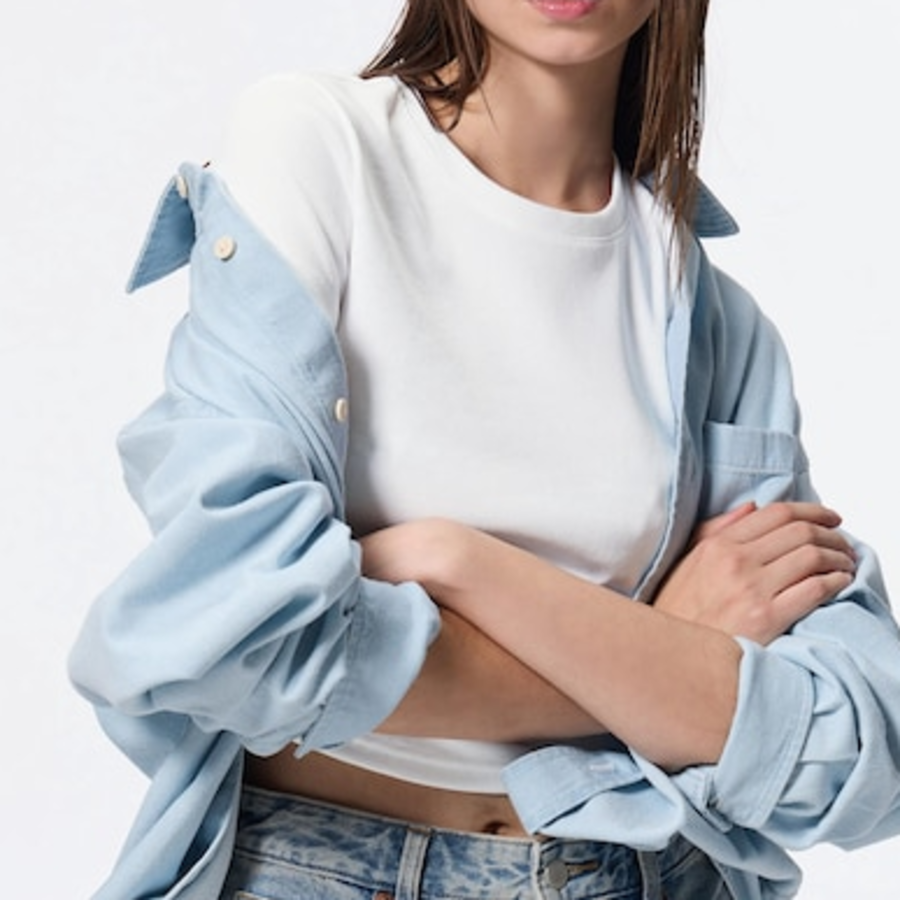 UNIQLO GU – топ Ribbed Crop T-Shirt