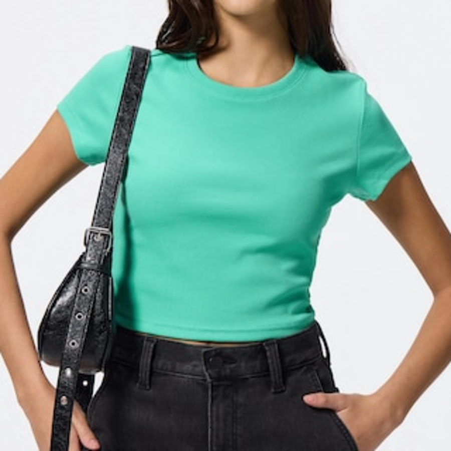 UNIQLO GU – топ Ribbed Crop T-Shirt