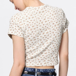 UNIQLO GU – футболка Pointelle Flower Print T-Shirt