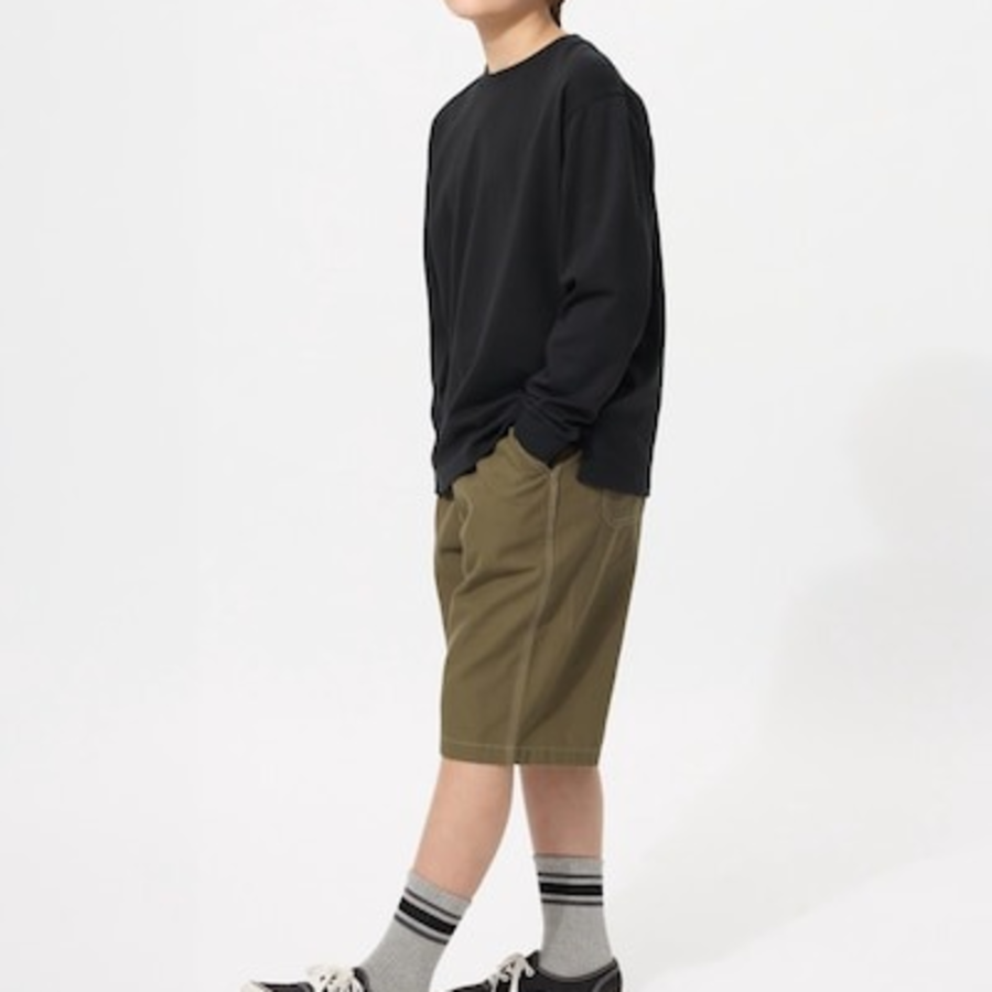 UNIQLO KIDS AIRism Cotton Crew Neck T (Long Sleeve)