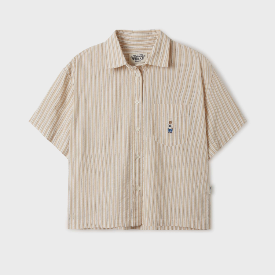WHO.A.U – рубашка Steve Seersucker Crop Shirts (Set-up)