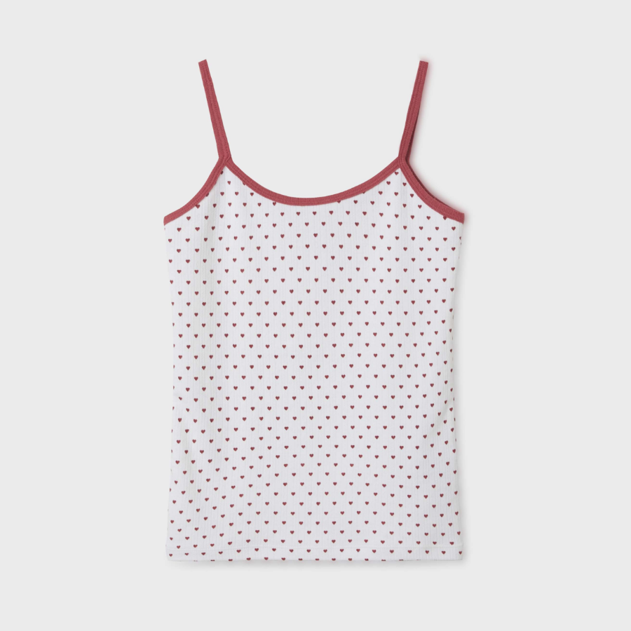 WHO.A.U – топ Heart Pattern Sleeveless