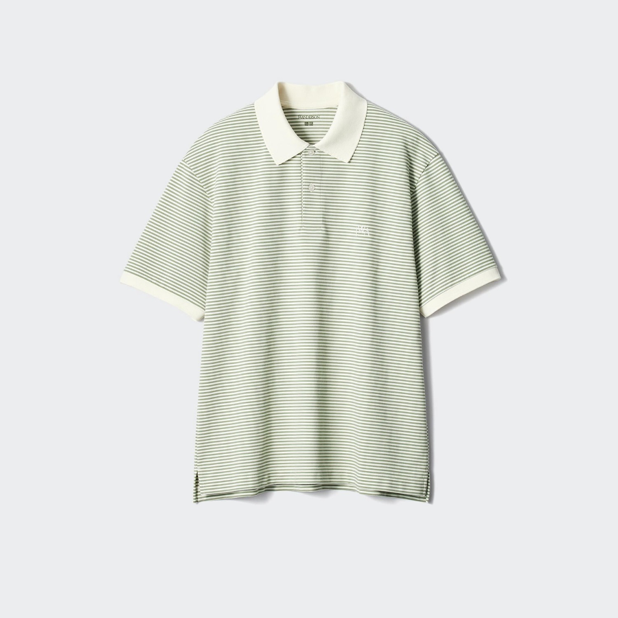 UNIQLO Dry Pique Narrow Stripe Polo Shirt