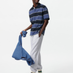 UNIQLO Dry Pique Wide Stripe Polo Shirt