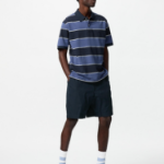 UNIQLO Dry Pique Wide Stripe Polo Shirt