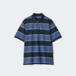 UNIQLO Dry Pique Wide Stripe Polo Shirt